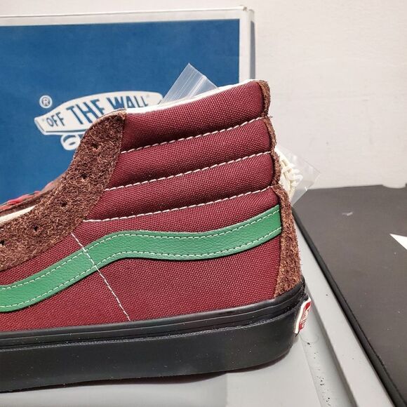 VANS OG MENS SZ 8.5 SK8-HI LX HAIRY SUEDE RUSSET BROWN VN0A4BVBTIX SNEAKERS - Picture 4 of 14